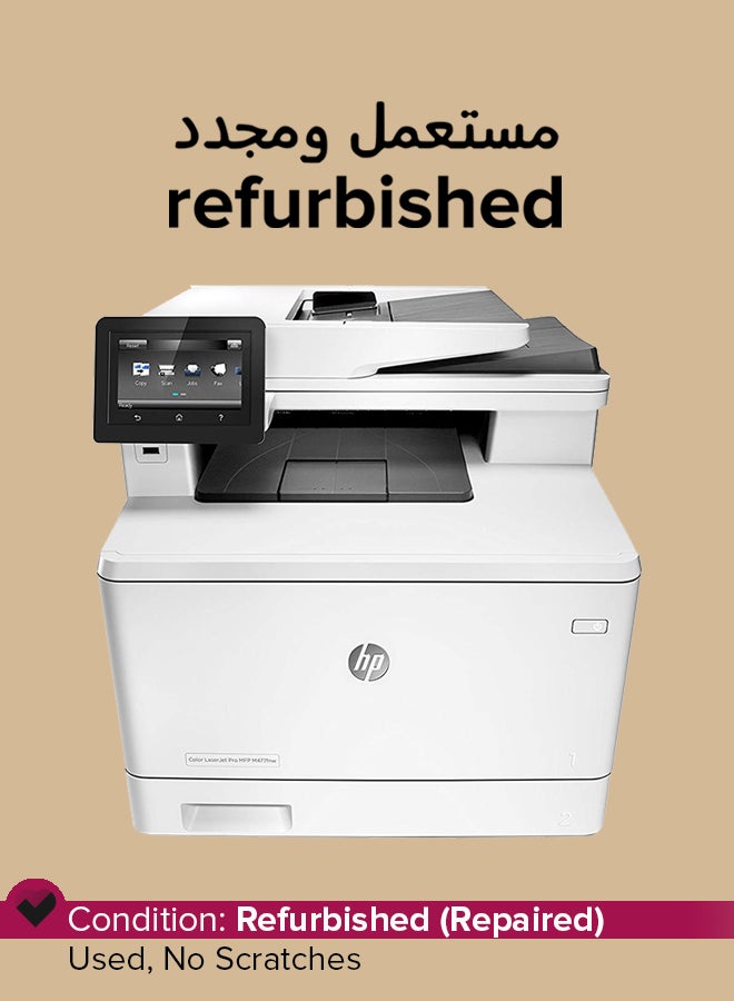 HP Refurbished - Color LaserJet Pro Multifunction Wireless M477fdw Printer-CF379A white - Image 1