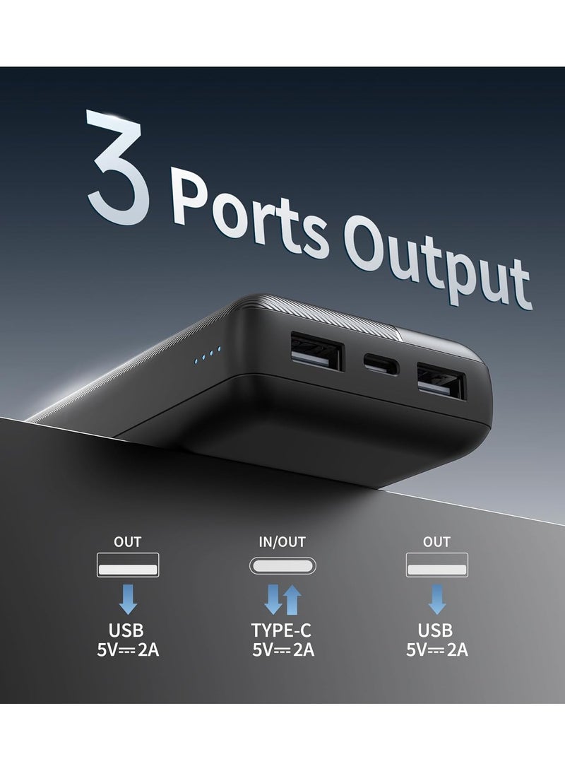 WIWU - 20000 mAh Wi-A20 battery life series mobile power bank 20000mAh 3 ports out put Black - Image 1