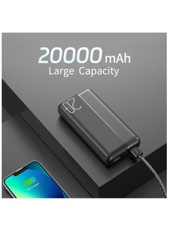 دبليو اي دبليو يو 20000 mAh Wi-A20 battery life series mobile power bank 20000mAh 3 ports out put Black  - Image 3