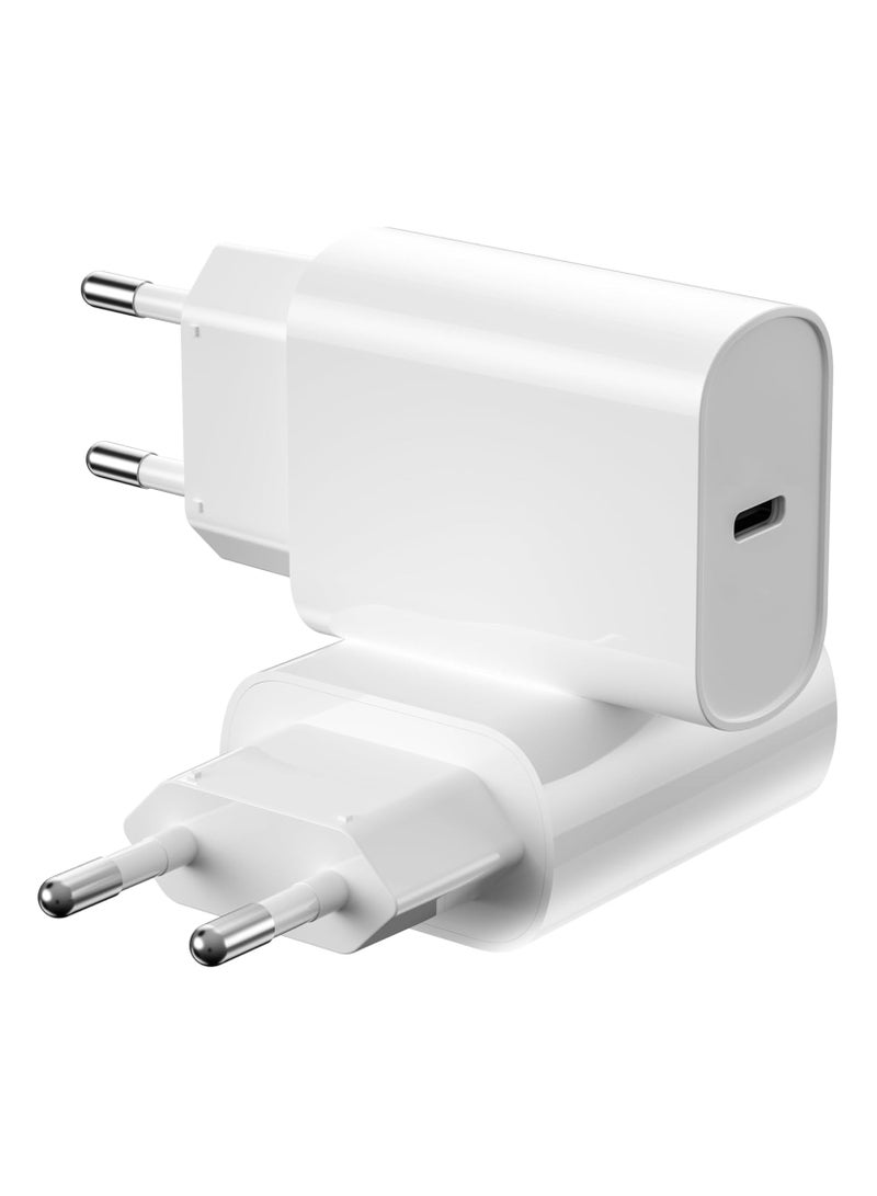 WIWU Quick Series 20W PD Fast Wall Charging Adapter Type-C Port, Smart Chip -|18 Months Warranty White - Image 1