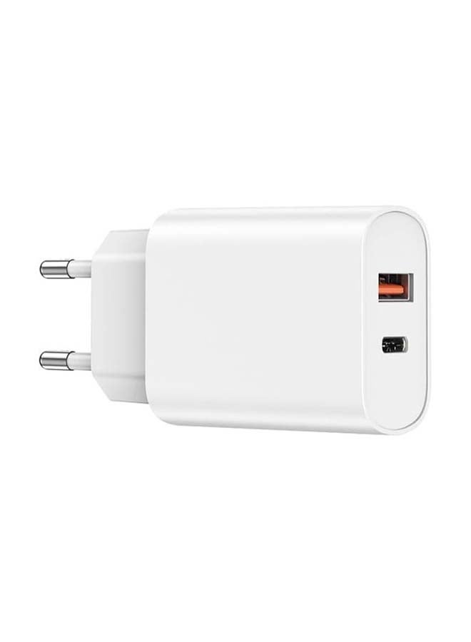 WIWU Wi-U002 Quick 20W PD and QC Type-C to USB-A Fast Charging Adapter 18 Months Warranty white - Image 1