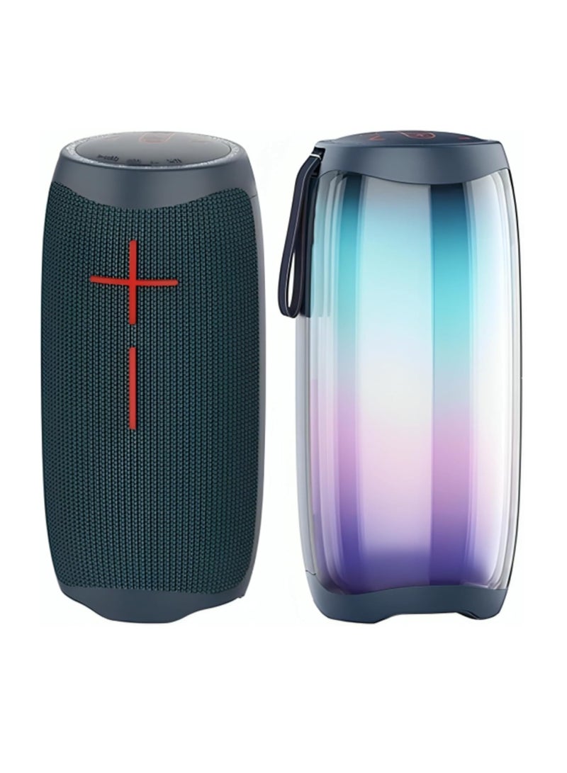 WIWU P40 Thunder Wireless Portable Speaker, deep bass, RGB Dazzle light, Four Models, IPX-6 Waterproof|18 Months Warranty Dark Blue - Image 1