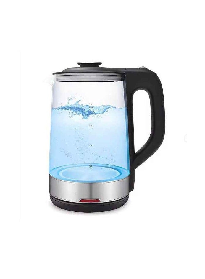 سونفير Glass-Pyrex Kettle/Dry & Overheat Protection/Light Indicator/1.8 L/1500W(SF-2140) 1.8 L 1500 W SF-2140 black - Image 2