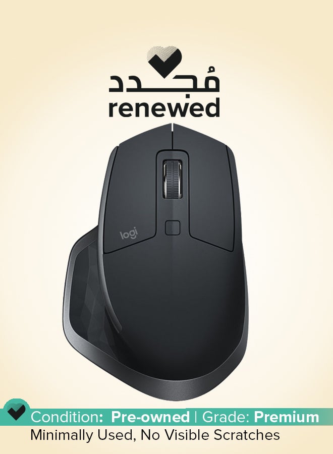 Logitech Renewed - MX Master 2S Bluetooth Wireless Mouse with Flow Cross-Computer Control and File Sharing for PC and Mac Dark Grey  - Image 1