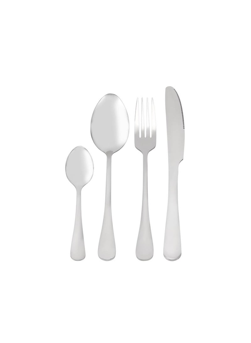 Royalford S Supreme Cutlery Set - RF12444/ 16 Pieces Spoons Set, Includes 4 Table Knives, 4 Forks, 4 Tablespoons, 4 Teaspoons/ Stylish and Light-Weight, 100% Food-Grade Silver - Image 2