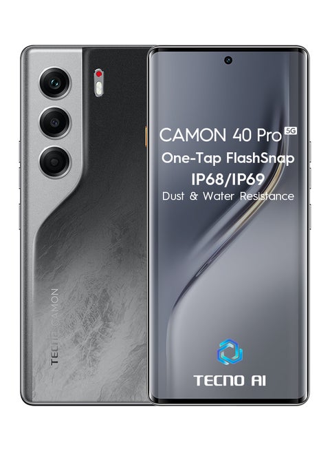 Camon 40 Pro Dual SIM Galaxy Black 12GB RAM 256GB 5G - International Version