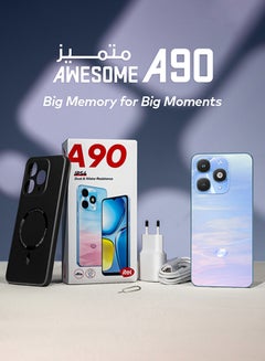 ITEL A90 Dual SIM Arora Blue 3+5GB RAM 128 GB 4G - Middle East Version  - Image 3