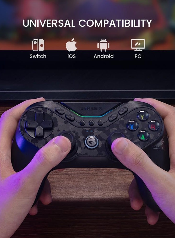 Tarantula T3 Pro Wireless Gaming Controller Switchable Face Buttons & Mag-Res TMR Joysticks, 9 Mappable Buttons, RGB Lighting,1200mAh Multi-Platform Controller for Android iOS PC Switch