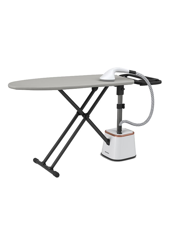 NIKAI All-in-One Garment Steamer  Full-Size Ironing System with Adjustable Multi-Angle Board,  3-Bar Pump, 35g/min Steam, Auto Shut-Off, Horizontal & Vertical Steam 2 L 2000 W NGS892AB White - Image 2