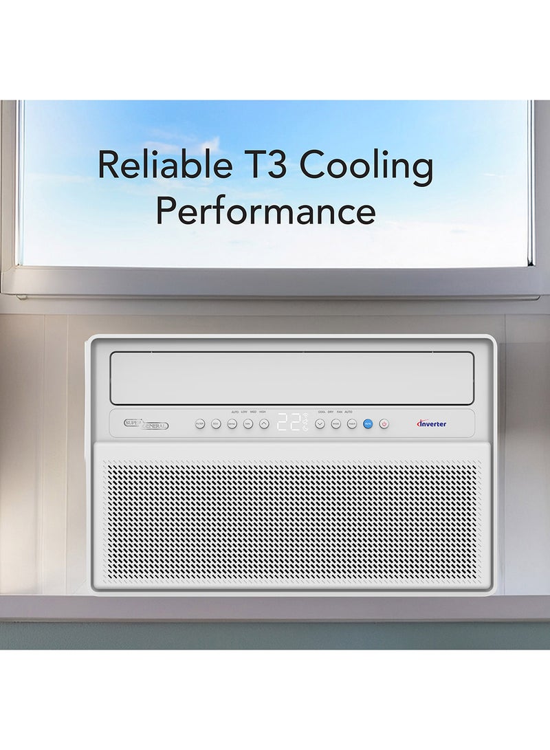 SUPER GENERAL 1.5 Ton Window AC, Inverter Compressor 18000Btu/h, R410a Gas SGA18i White - Image 4