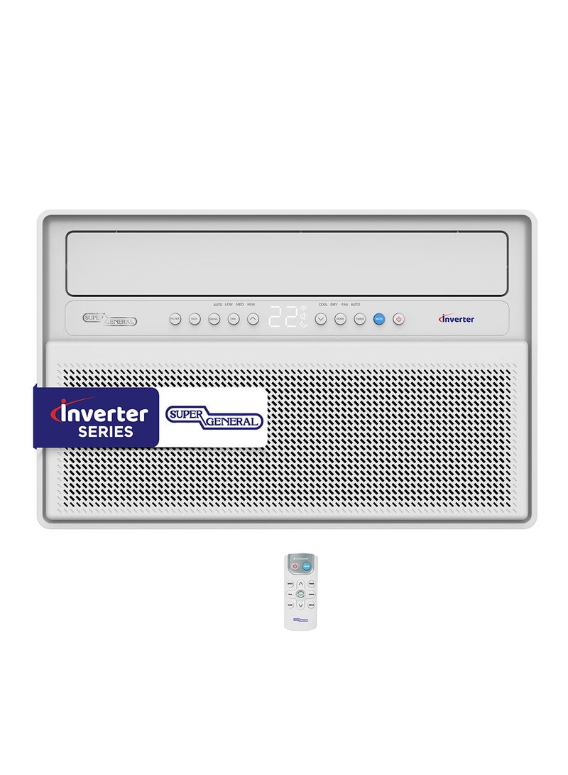 SUPER GENERAL 1.5 Ton Window AC, Inverter Compressor 18000Btu/h, R410a Gas SGA18i White - Image 1