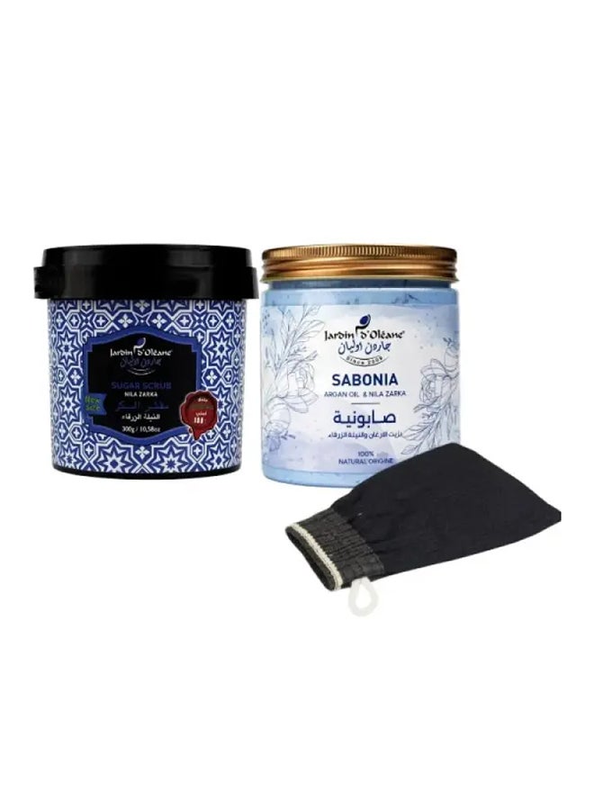 JARDIN D OLEANE Blue Nile Body Exfoliating and Brightening Set Of 3 Pieces 750grams 