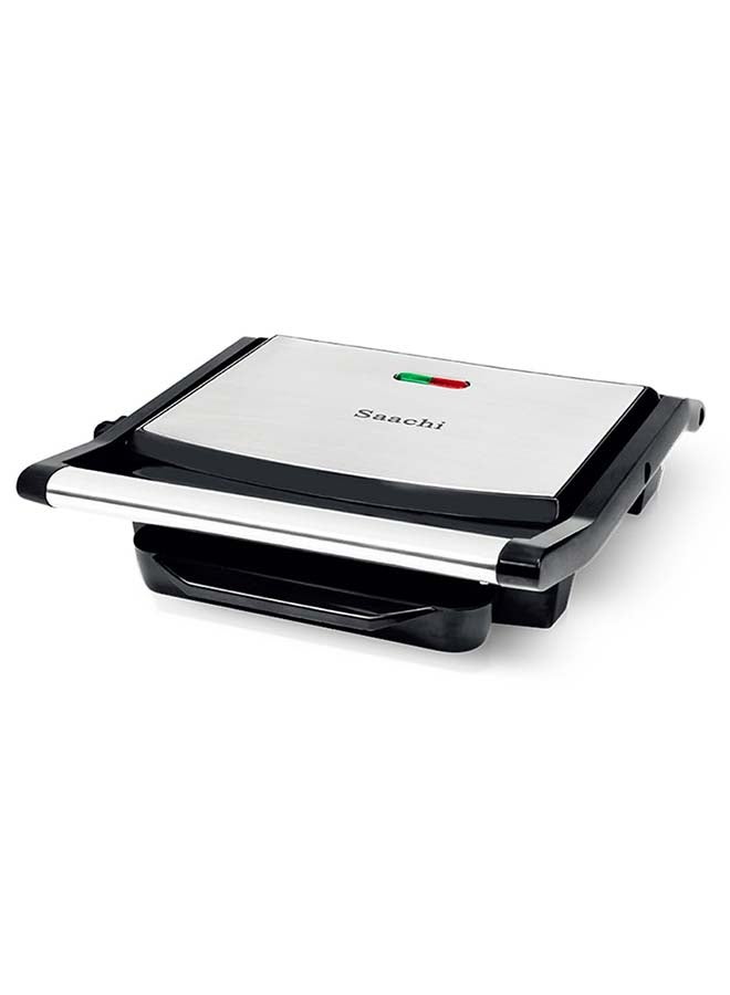 ساتشي Saachi Grill Press & Sandwich Maker with Automatic Temperature Control, Non-Stick Plates, Cool-Touch Handles, Safety Lock & Drip Tray 2000 W NL-SM-1507-BK black  - Image 2
