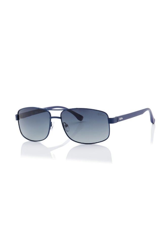 لي كوبر نظارات شمسية قطبية بإطار أزرق داكن عدسة مرآة تدرج G15 64 مم - LC1203C01 - Image 2