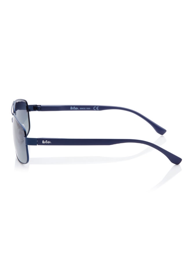 لي كوبر نظارات شمسية قطبية بإطار أزرق داكن عدسة مرآة تدرج G15 64 مم - LC1203C01 - Image 3