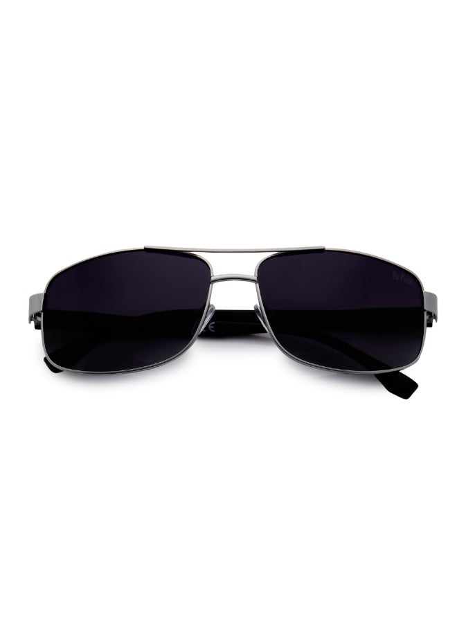 لي كوبر Men's Polarized Sunglasses Silver Frame Gradient Grey Mirror Lens 64mm  - LC1203C02  - Image 5