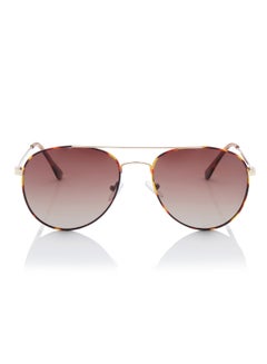 لي كوبر Polarized Sunglasses Gold Frame Gradient Brown Mirror Lens 56mm  - LC1205C02  - Image 1