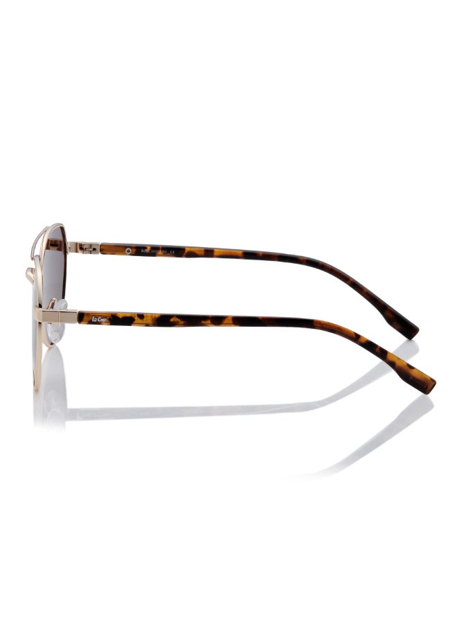 لي كوبر Polarized Sunglasses Gold Frame Gradient Brown Mirror Lens 56mm  - LC1206C01  - Image 3