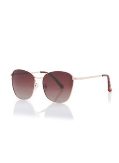 لي كوبر Women's Polarized Sunglasses Gold Frame Gradient Brown Mirror Lens 55mm  - LC1207C01  - Image 2