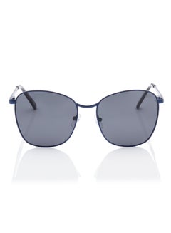 لي كوبر Women's Polarized Sunglasses Dark Blue Frame Grey Mirror Lens 55mm  - LC1207C03  - Image 1