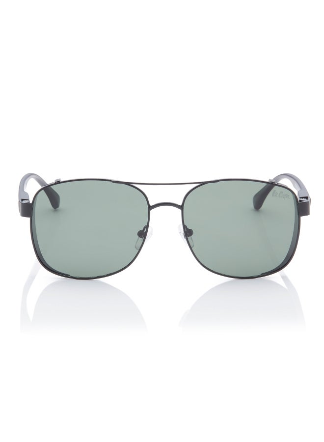 لي كوبر نظارات شمسية قطبية بإطار أسود غير لامع وعدسة مرآة G15 بحجم 59 مم - LC1209C01 - Image 1