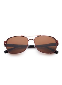 لي كوبر Polarized Sunglasses Matte Dark Red Frame Brown Mirror Lens 59mm  - LC1209C02  - Image 5