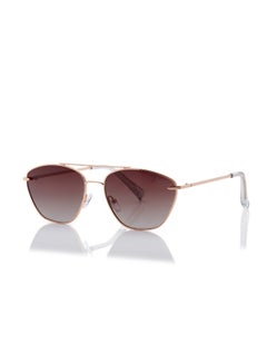 لي كوبر Women's Polarized Sunglasses Rosegold Frame Gradient Brown Mirror Lens 56mm  - LC1210C02  - Image 2
