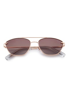 لي كوبر Women's Polarized Sunglasses Rosegold Frame Gradient Brown Mirror Lens 56mm  - LC1210C02  - Image 5