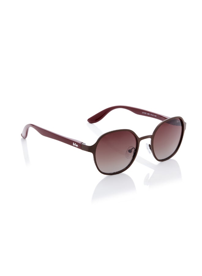 لي كوبر - Polarized Sunglasses Matte Brown Frame Gradient Brown Mirror Lens 51mm  - LC1211C02 - Image 1