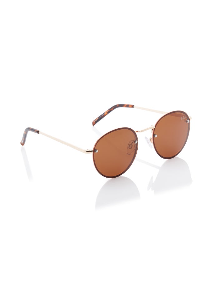 لي كوبر Polarized Sunglasses Gold Frame Brown Mirror Lens 53mm  - LC1212C01  - Image 4