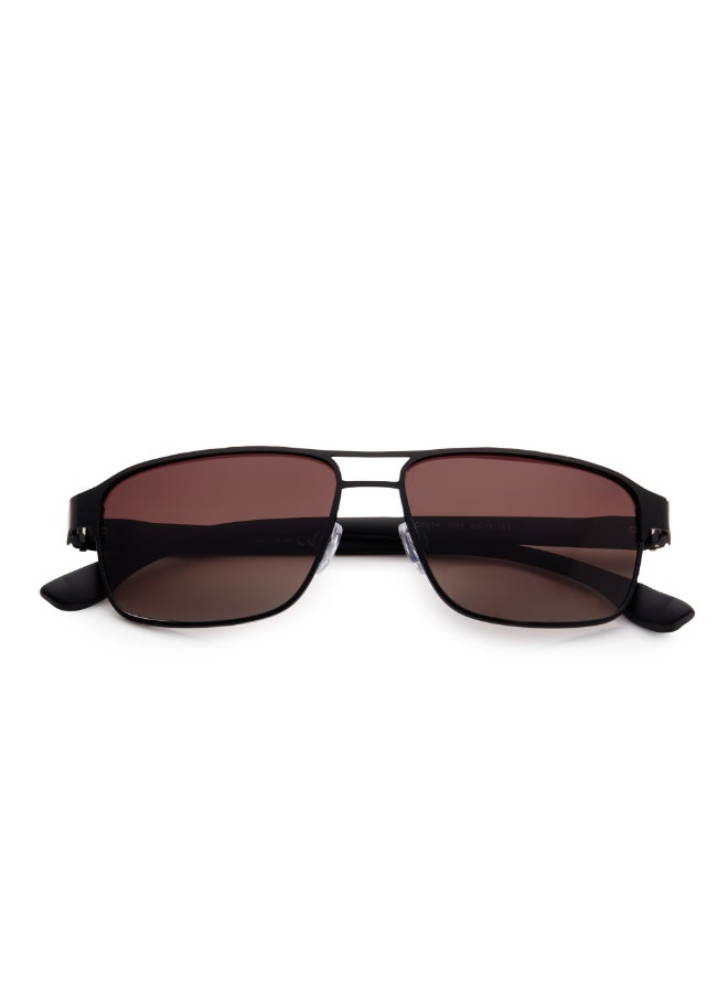 Lee Cooper Men's Polarized Sunglasses Grey Frame Matte Black Mirror Lens 55mm  - LC1214C01 - Image 5