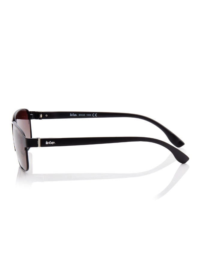 Lee Cooper Men's Polarized Sunglasses Grey Frame Matte Black Mirror Lens 55mm  - LC1214C01 - Image 3