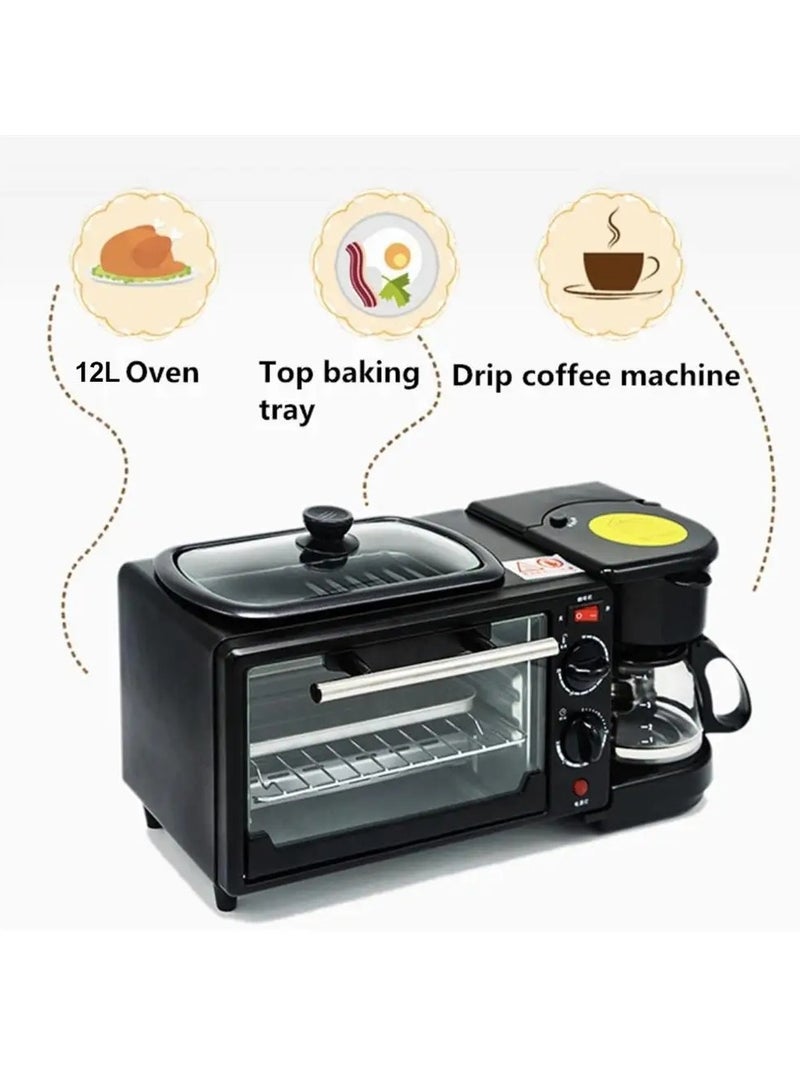 سونفير ماكينة صنع الإفطار 3 في 1 مع فرن وشواية وماكينة صنع القهوة 4 L 1050 W sf-4004x اسود - Image 3