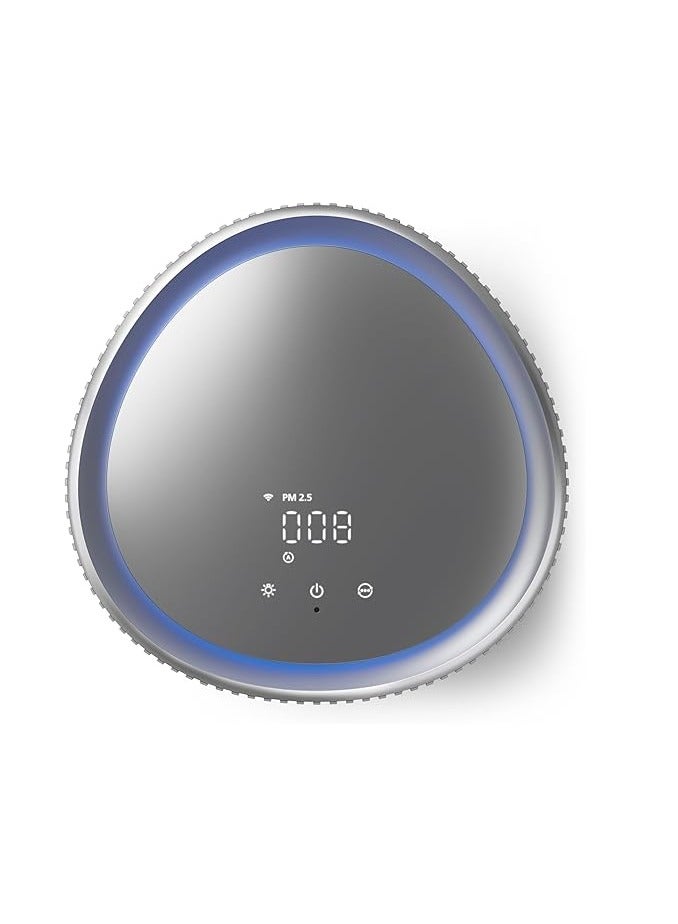 فيليبس جهاز تنقية الهواء الذكي من فيليبس PureProtect 4200 - غرف تصل إلى 156 م2، HEPA، كربون نشط، 5 سرعات، وضع النوم، قفل الأطفال، متصل بتطبيق Air+، فضي سوبرنوفا - AC4220/12 - Image 3