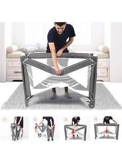 Kidle Baby Folding Bed With Cushion And Wheels Large And Comfortable Stable And Sturdy Breathable 125*65*78cm  - Image 4