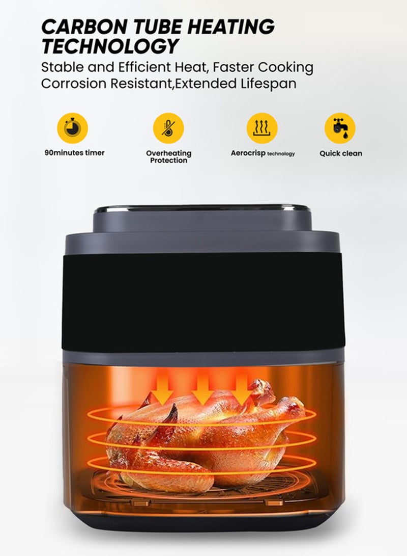 كليكون 6L Large Capacity Air Fryer with Infrared Heating & Touchscreen | 12 Preset Cooking Modes for Effortless Meals 6 L 1400 W CK372 Black - Image 5