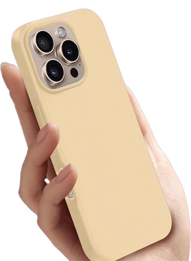 MARGOUN 2Packs Case and Screen Protector for Apple iPhone 16 Pro Max, Slim Silicone Case, Full Covered Anti Scratch Shockproof Protective Cover Cream-22 - Image 5