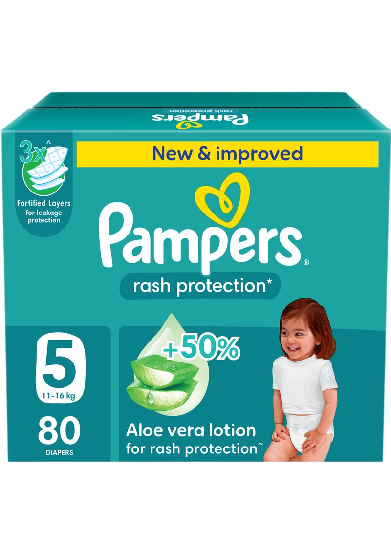 Pampers Rash Protection Taped Diapers Size 5 11-16kg  - Image 1
