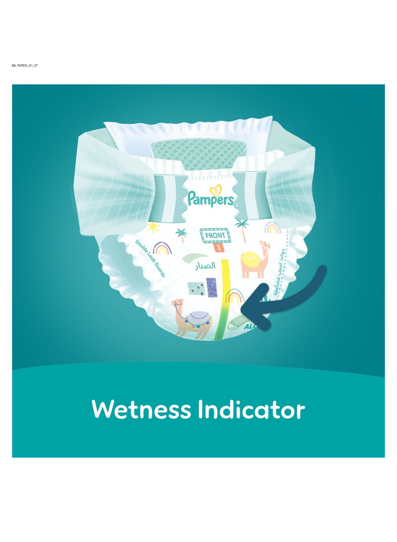 Pampers Rash Protection Taped Diapers Size 1 2-5kg - 136 Diaper  - Image 5