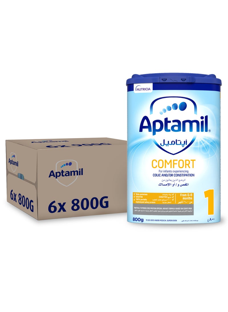 Aptamil Comfort 1 Formula Milk Powder 0-6 Months Vanilla Pack of 6  - Image 1