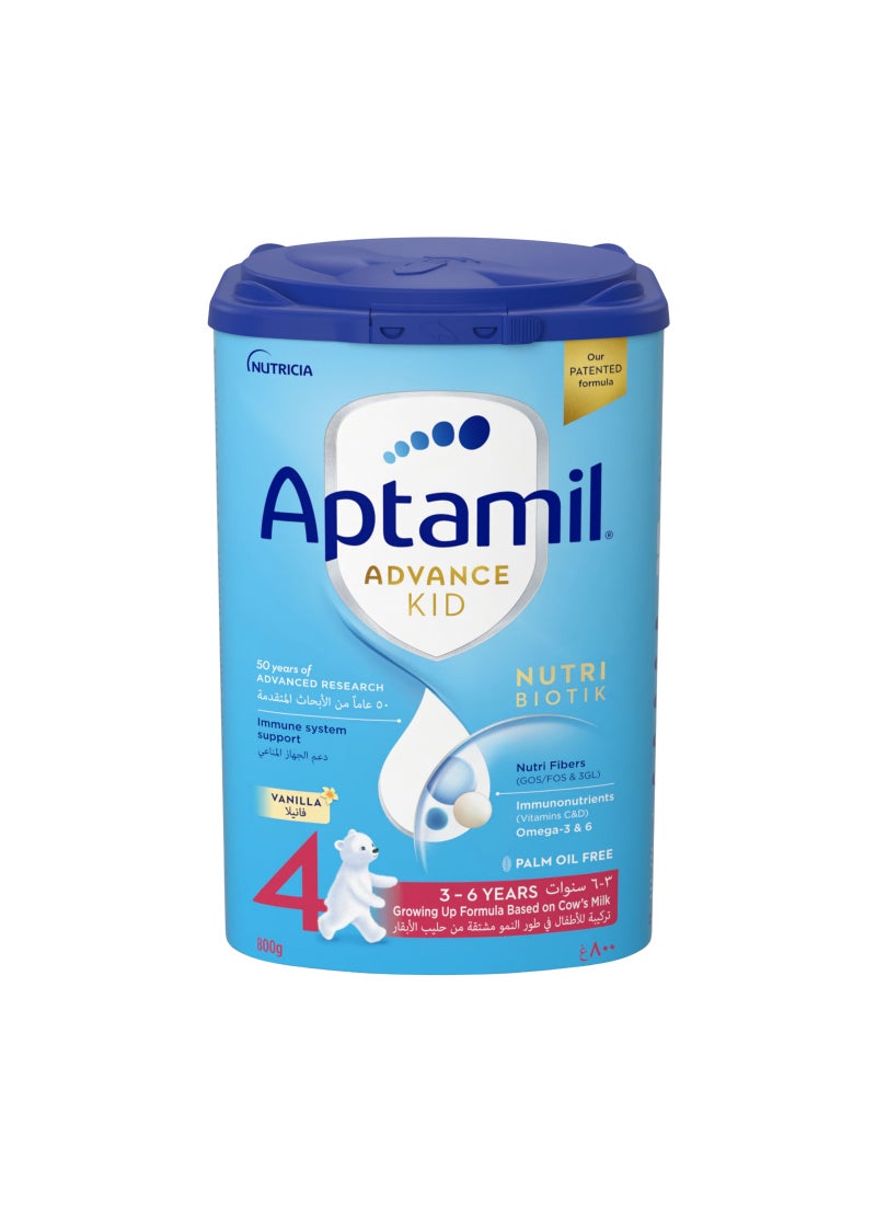 Aptamil Advance Kid 4 Milk Formula Palm Oil Free 3-6 Years Vanilla Pack of 6 - Image 3