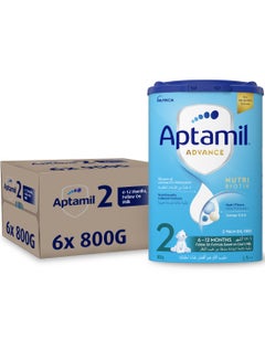 Aptamil Advance Follow On Formula Palm Oil Free Stage 2 6-12 Months Plain Pack of 6  - Image 1