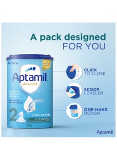Aptamil Advance Follow On Formula Palm Oil Free Stage 2 6-12 Months Plain Pack of 6  - Image 5