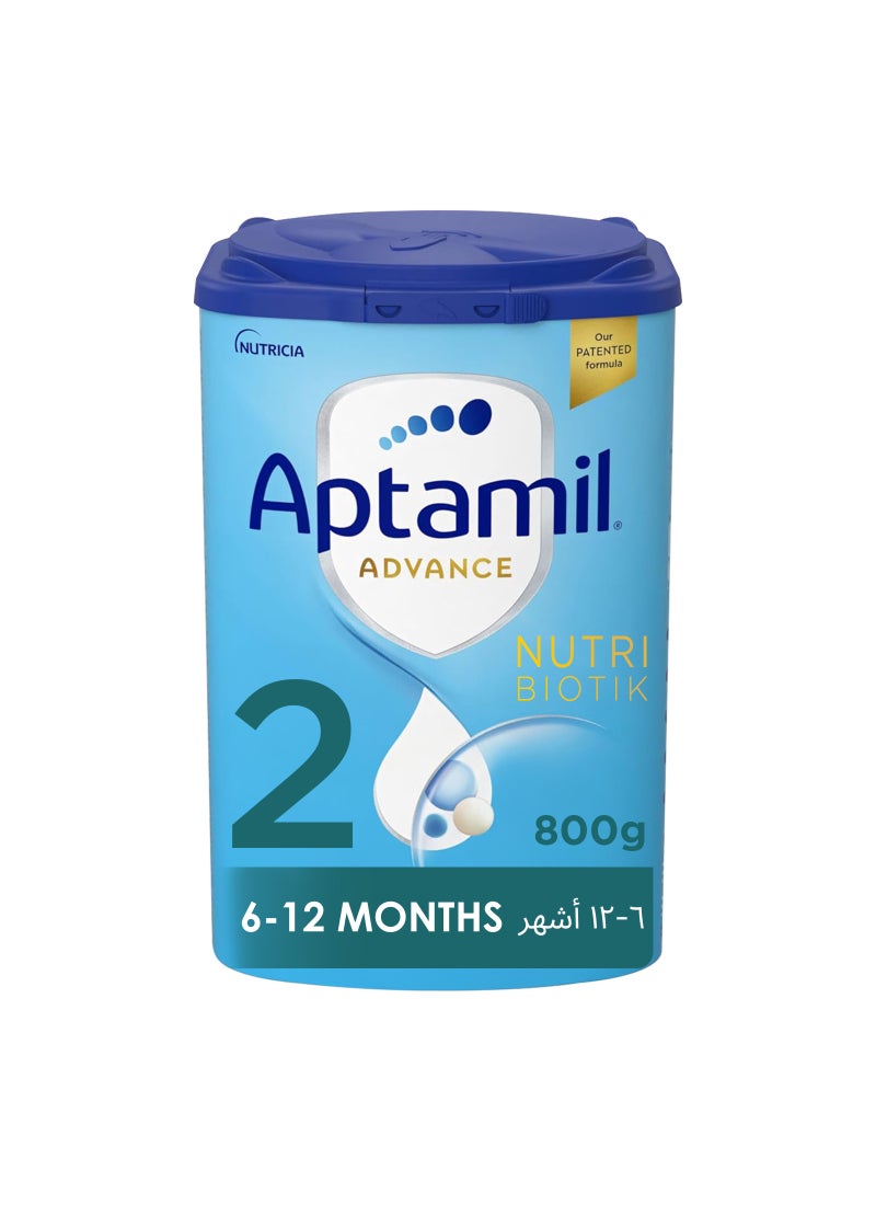 Aptamil Advance Follow On Formula Palm Oil Free Stage 2 6-12 Months Plain Pack of 6 - Image 2