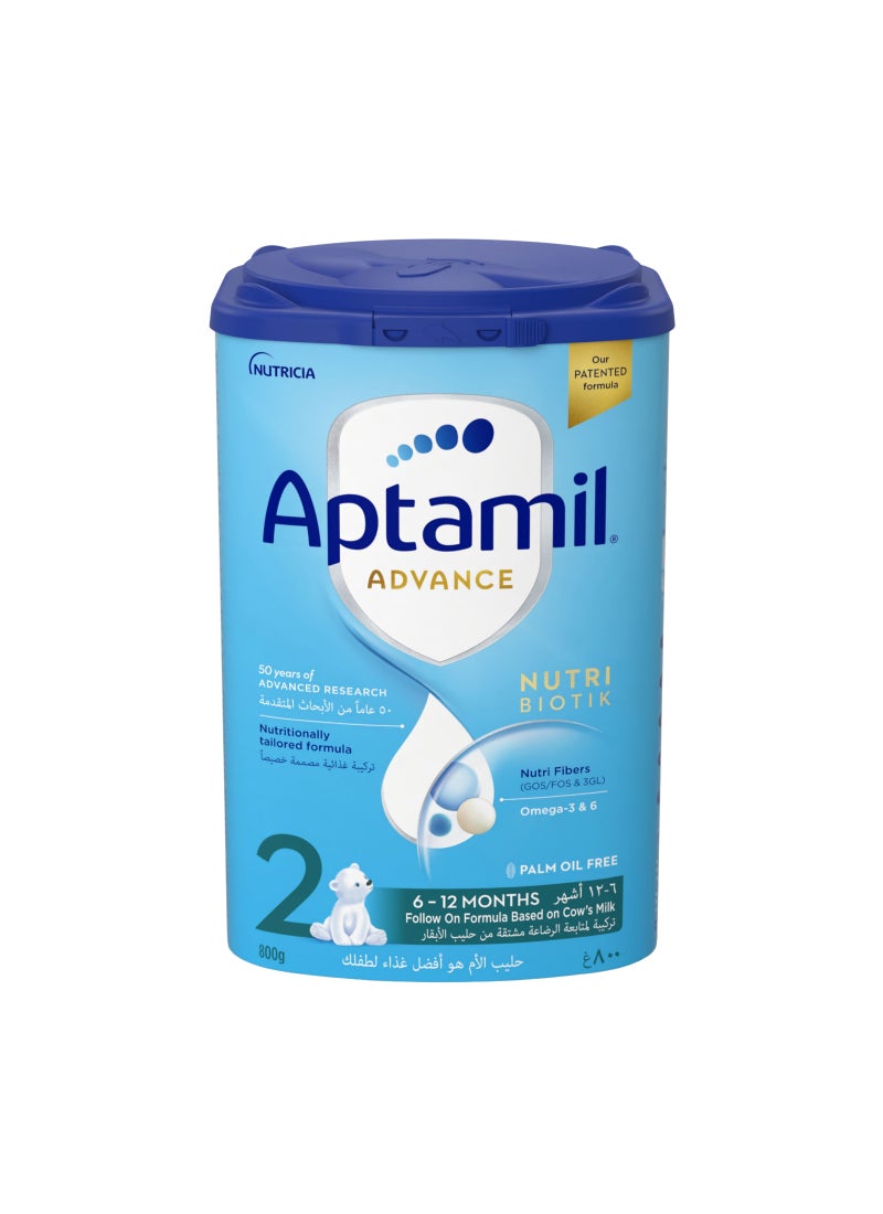 Aptamil Advance Follow On Formula Palm Oil Free Stage 2 6-12 Months Plain Pack of 6 - Image 3