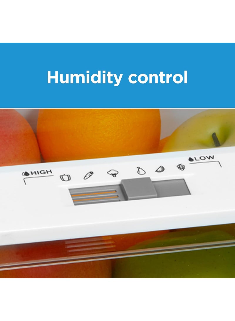 Midea - 645L Gross And 463L Net Top Mount Double Door Refrigerator, 2 Doors Frost Free Fridge Freezer with Smart Sensor & Humidity Control, Inverter Quattro, Active-C Fresh MDRT645MTE46AED Silver - Image 1