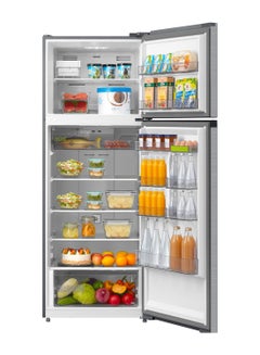 Midea 645L Gross And 463L Net Top Mount Double Door Refrigerator, 2 Doors Frost Free Fridge Freezer with Smart Sensor & Humidity Control, Inverter Quattro, Active-C Fresh MDRT645MTE46AED Silver  - Image 3