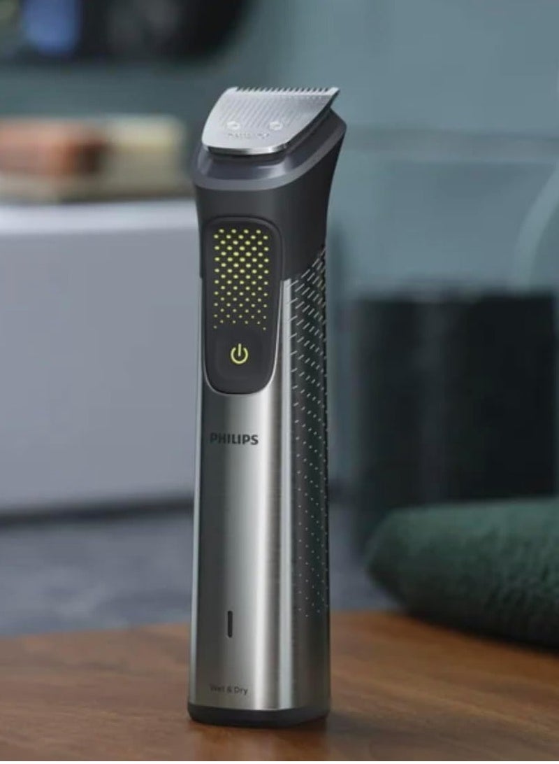 Philips Series 9000 All In One Trimmer - 22 Piece Men's Grooming Kit For Beard, Body, Face, Nose, Ear Hair Trimmer With Travel Pouch - MG9560/28  - Image 3