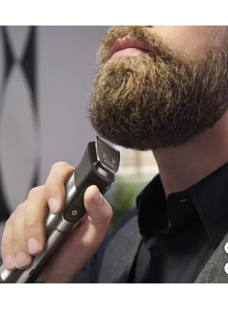 Philips Series 9000 All In One Trimmer - 22 Piece Men's Grooming Kit For Beard, Body, Face, Nose, Ear Hair Trimmer With Travel Pouch - MG9560/28  - Image 2