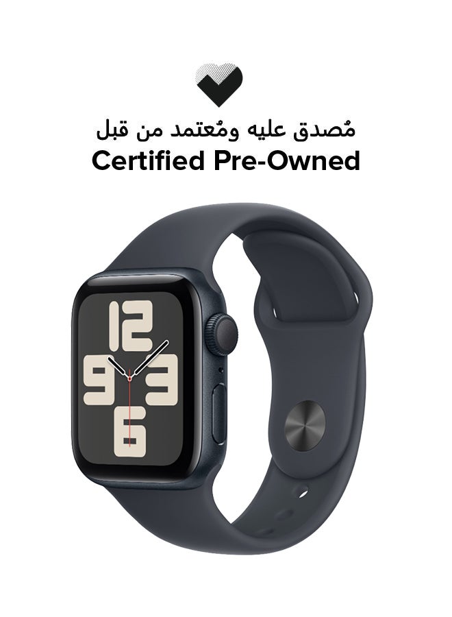 Apple Certified Pre Owned - Watch SE (2024) GPS 40mm Midnight Aluminium Case With Midnight Sport Band - Image 1